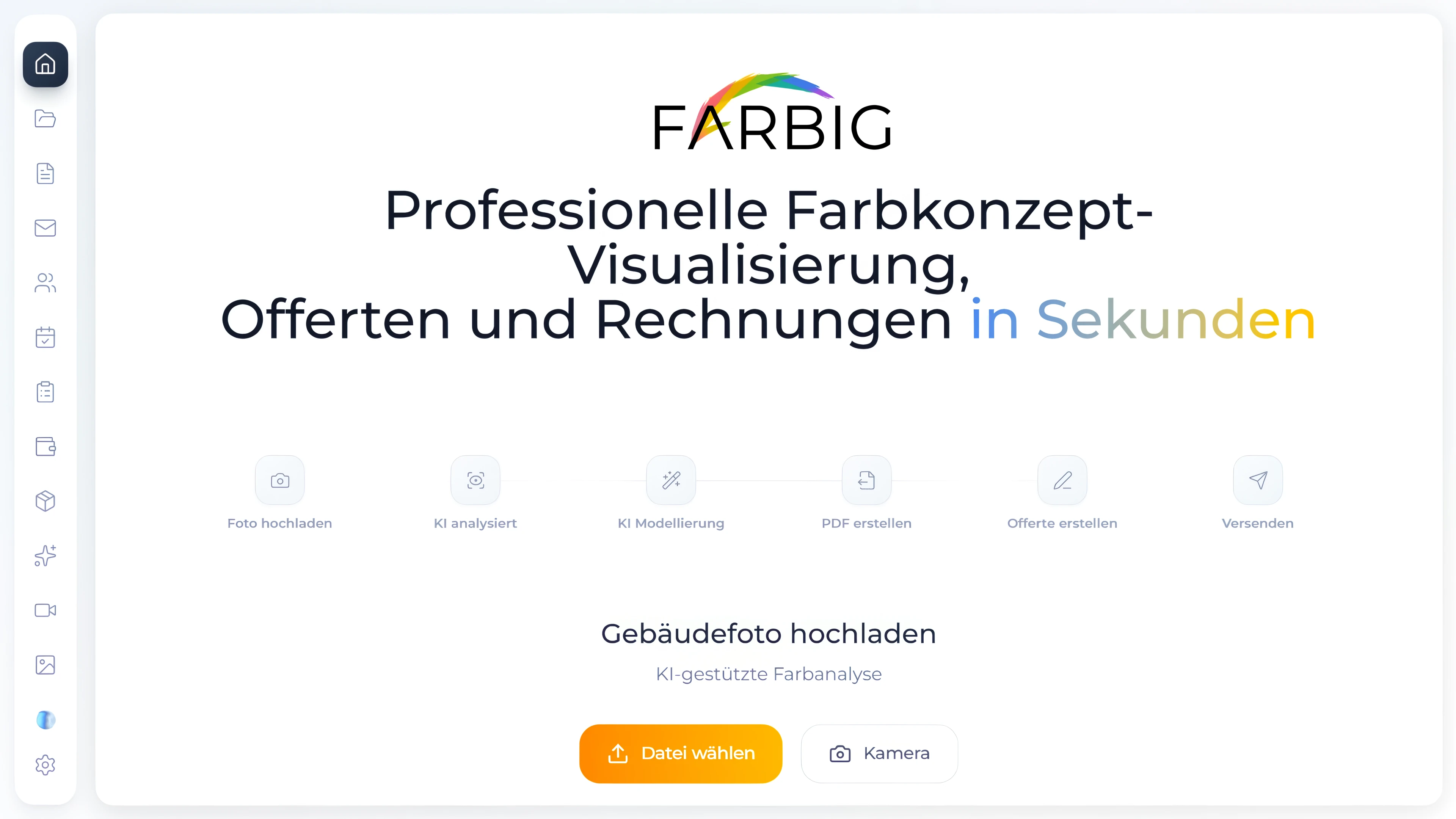 FARBIG: professionelle Farbkonzept-Visualisierung, Offerten und Rechnungen in Sekunden